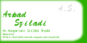 arpad sziladi business card